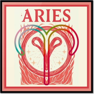 Aries - zodiac sign symbol Posters and Art
